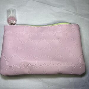 Makeup Bag Cute Pink Hearts Ipsy Brand New Gift Girls Women Travel Heart Storage